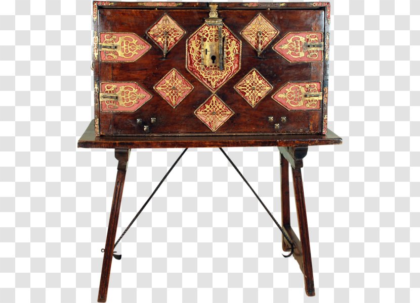 Table Bargueño Desk 16th Century Antique - Walnut Transparent PNG