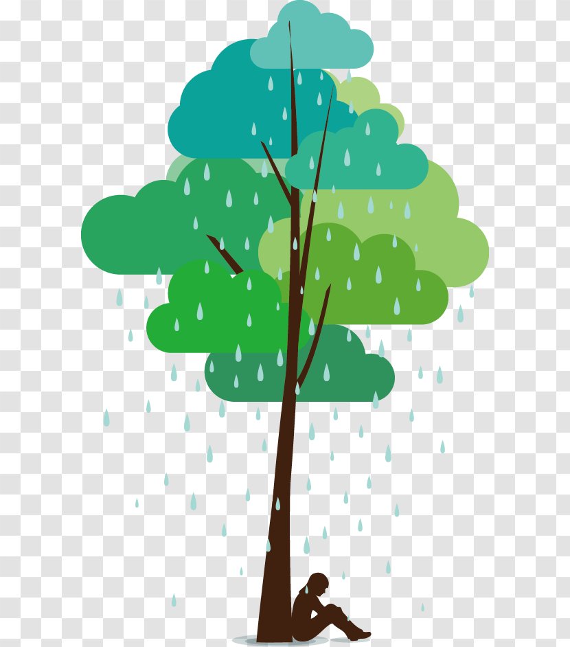 Rain Cloud Illustration - Drawing - Vector Rainy Afternoon Recognition Transparent PNG