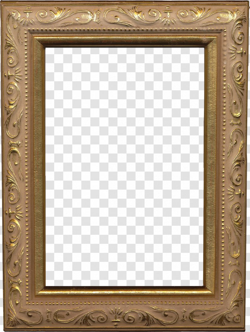 Picture Frame Digital Scrapbooking - Rectangle - Gold Transparent PNG