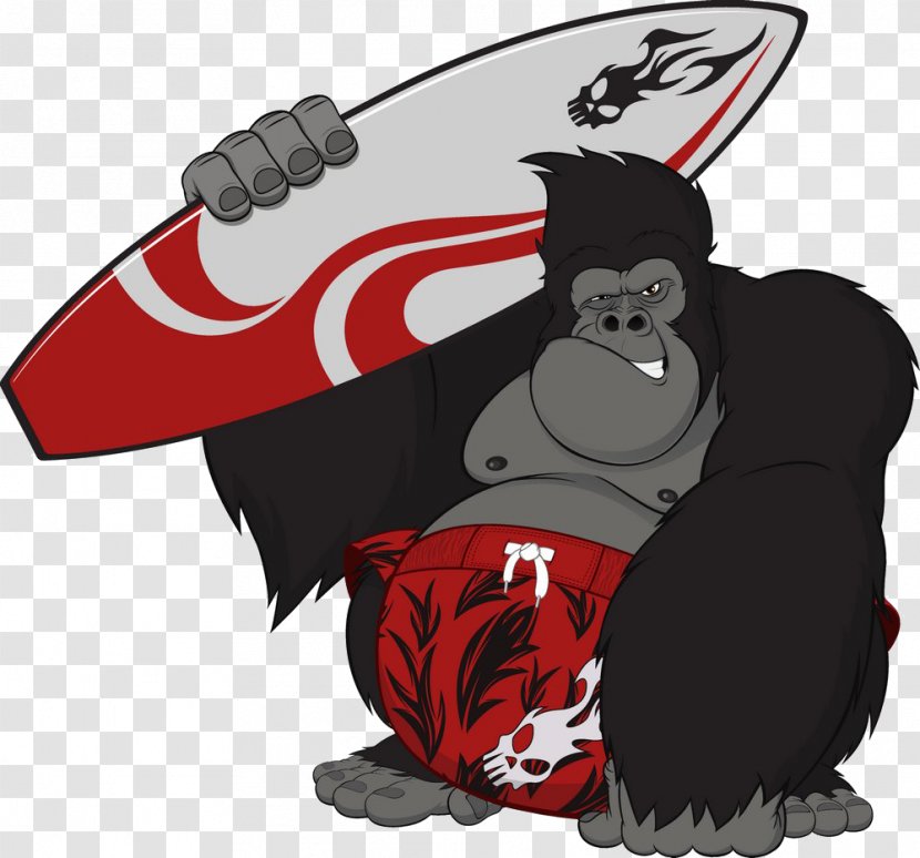 Gorilla Cartoon King Kong Ape - Character - It Will Surf Orangutan Transparent PNG