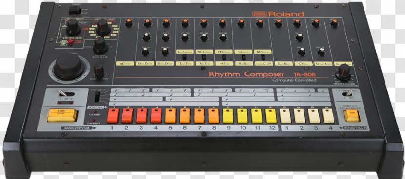 Roland TR-808 Drum Machine Sound Synthesizers Homework TR-909 - Audio - Corporation Transparent PNG