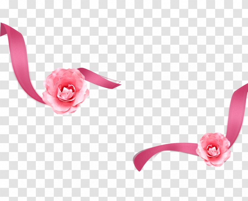 Pink Ribbon - Flower Transparent PNG