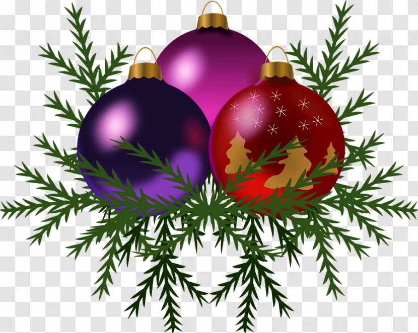 Christmas Ornament Free Content Decoration Clip Art - 3 Balls Transparent PNG