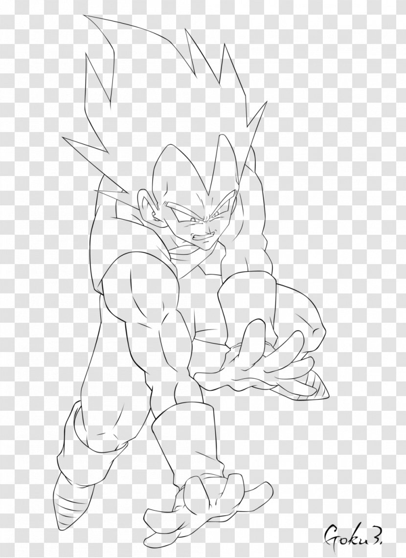 Drawing Line Art Cartoon Inker Sketch - Flower - Goku Psd Transparent PNG