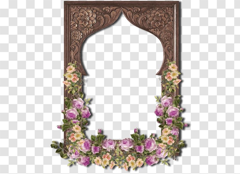 Floral Design Cut Flowers Picture Frames Petal - Pink M - Creative Chinese Carved Window Border Transparent PNG