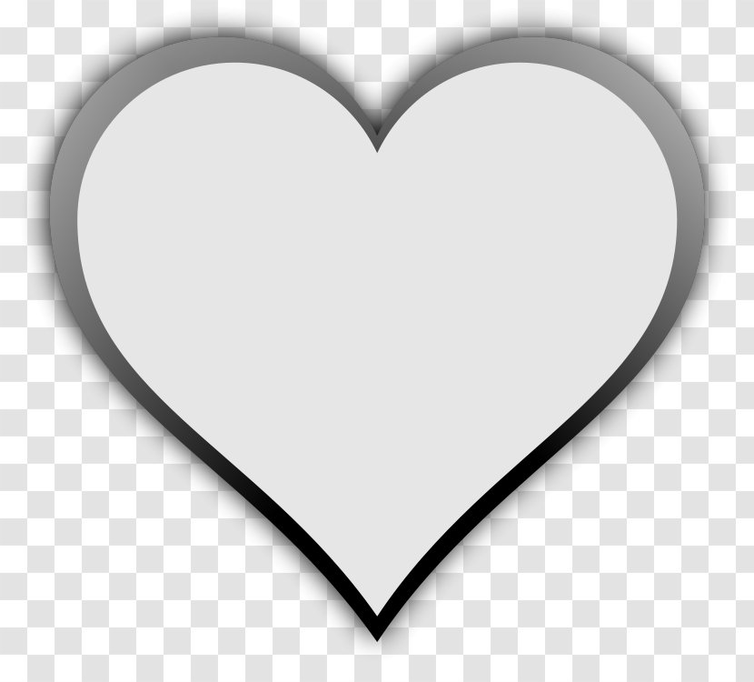 Black And White Heart Font - Frame - Playing Cards Transparent PNG