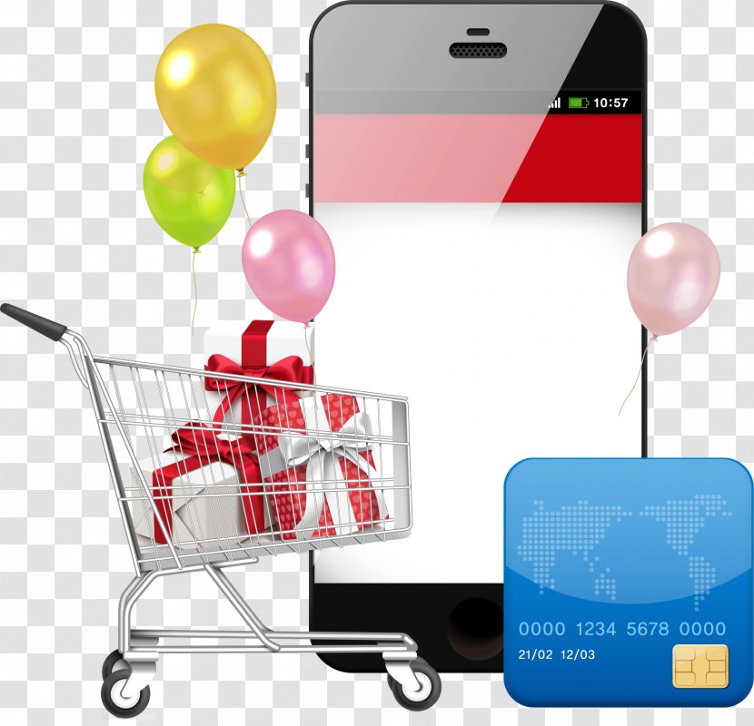 Shopping Download Clip Art - Technology - Vector Cart With Phone Transparent PNG