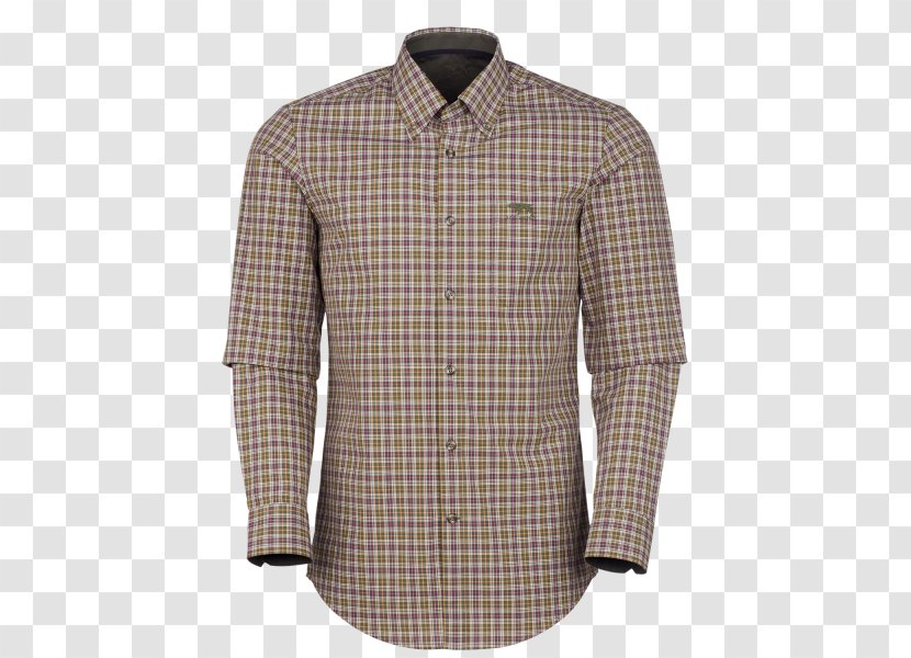 Dress Shirt Sleeve Collar Flannel - Beige Transparent PNG