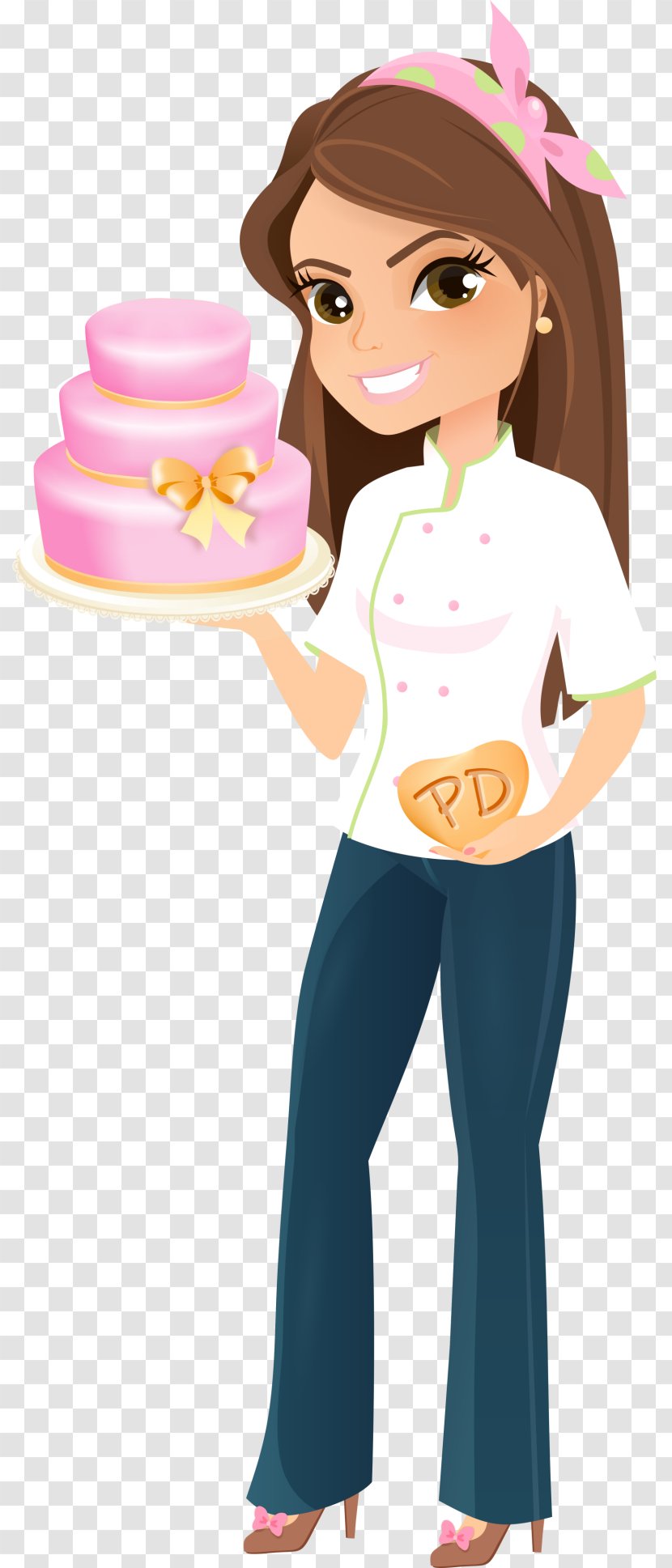 Birthday Cake Confectionery Store Mascot - Silhouette Transparent PNG