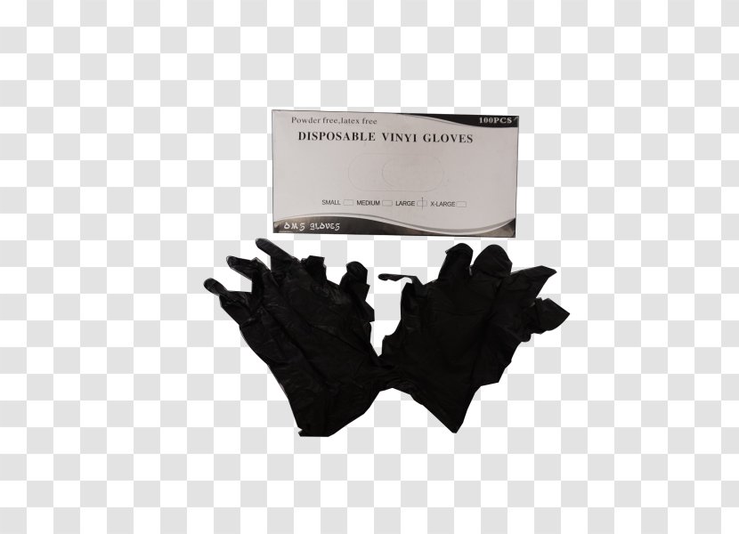Product Design Font Glove - Black M - Disposable Nitrile Gloves Transparent PNG