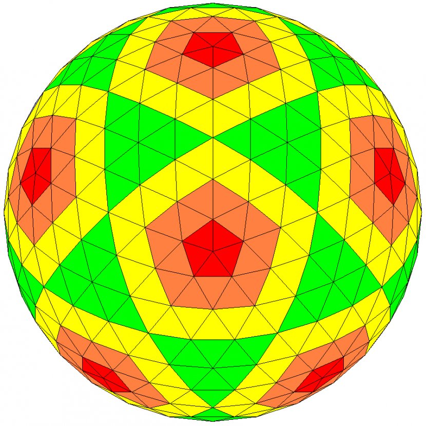 Conway Polyhedron Notation Goldberg Capsid Truncation - Pentakis Dodecahedron - Face Transparent PNG