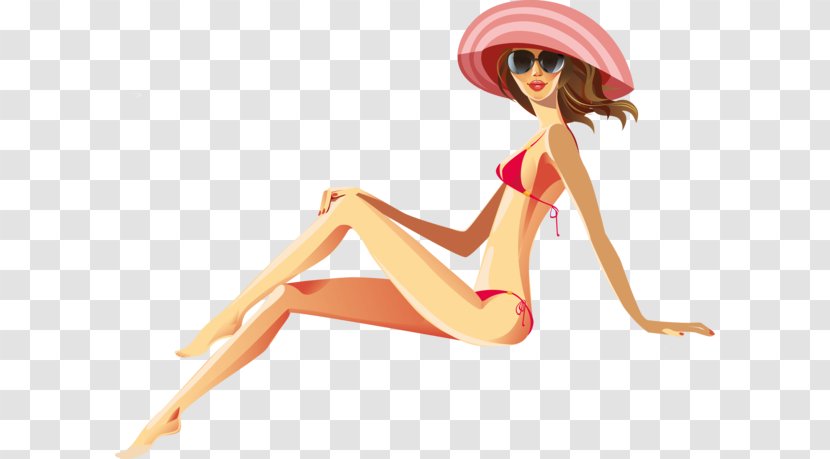 Beach Woman - Silhouette Transparent PNG