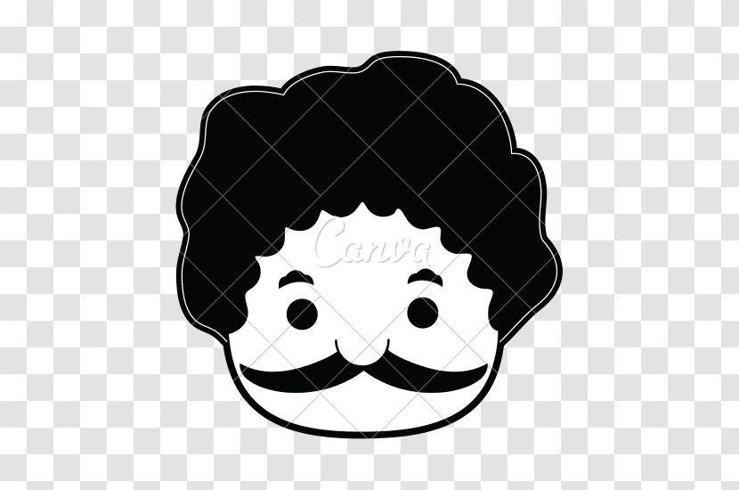 Cartoon Black And White Clip Art - Fat Man Transparent PNG