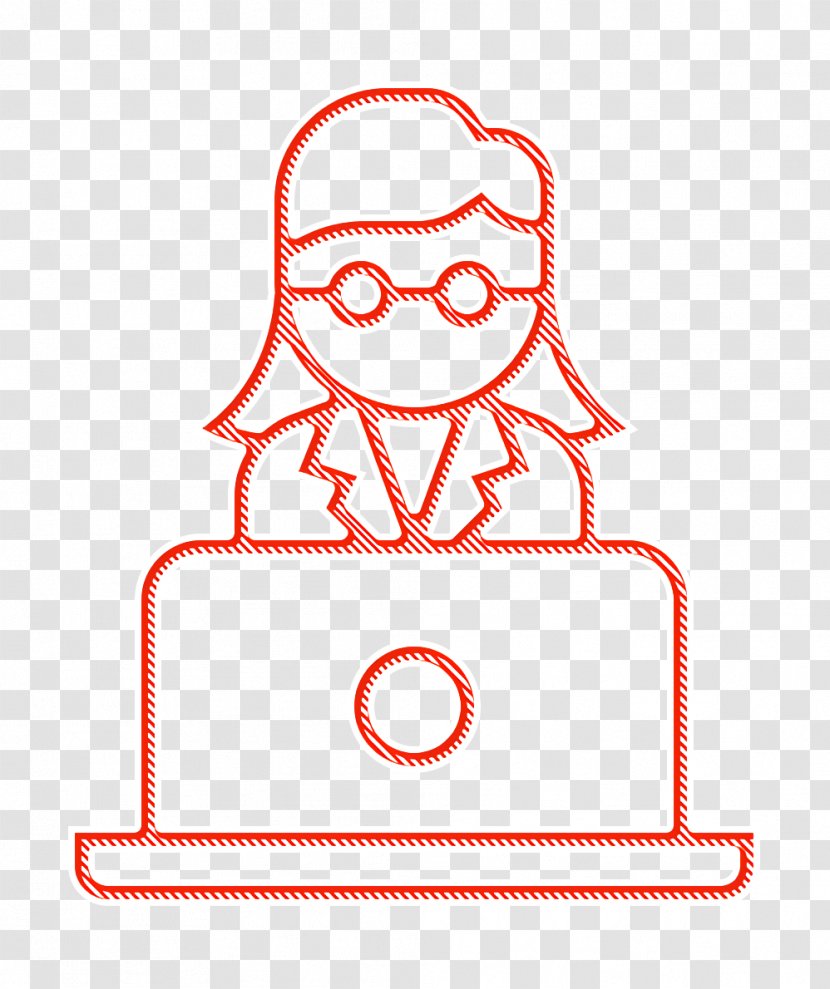 Accounting Icon Business Finance - Line Art Woman Transparent PNG