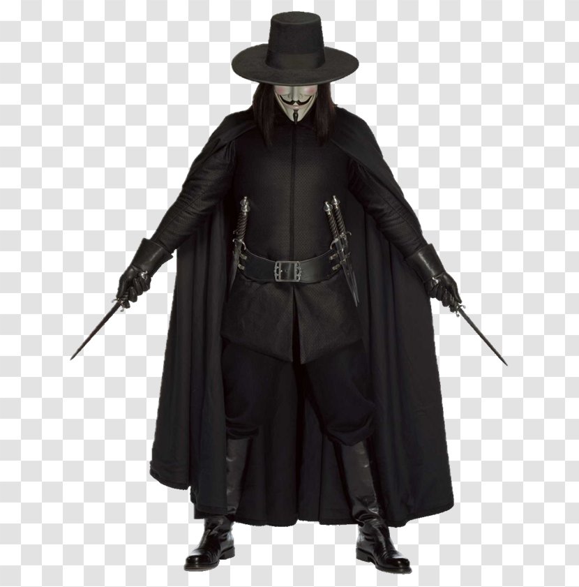 V For Vendetta Guy Fawkes Mask Costume National Entertainment Collectibles Association - Party - Dayna Transparent PNG