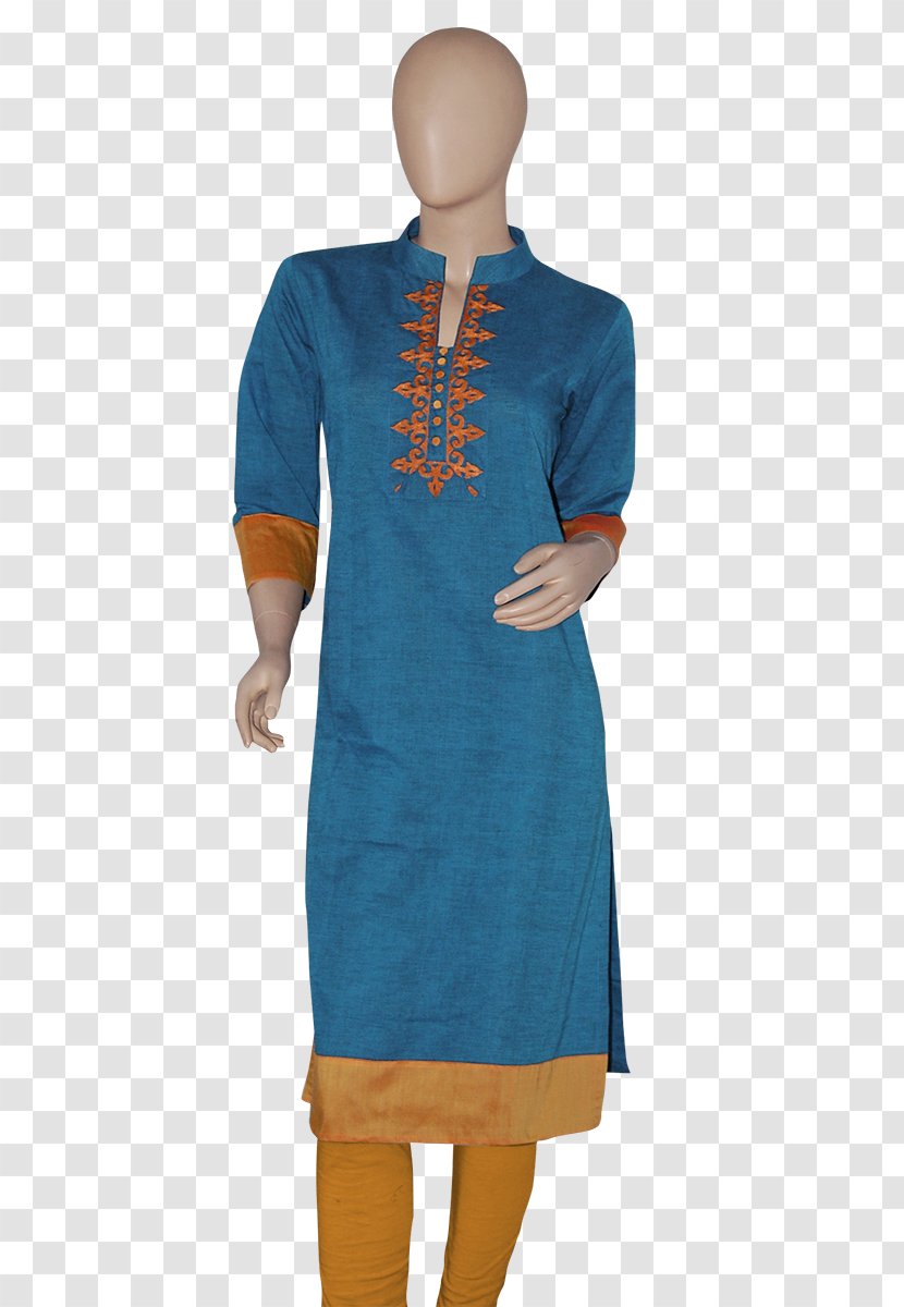 Kurta Dress Embroidery Cotton Yellow - Formal Wear Transparent PNG