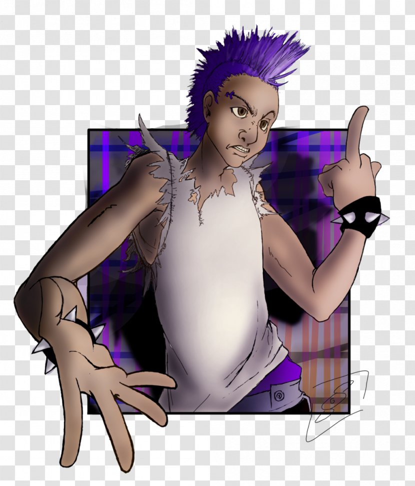 Purple Lavender Violet Schizobot Lilac - Fictional Character - Mohawk Transparent PNG