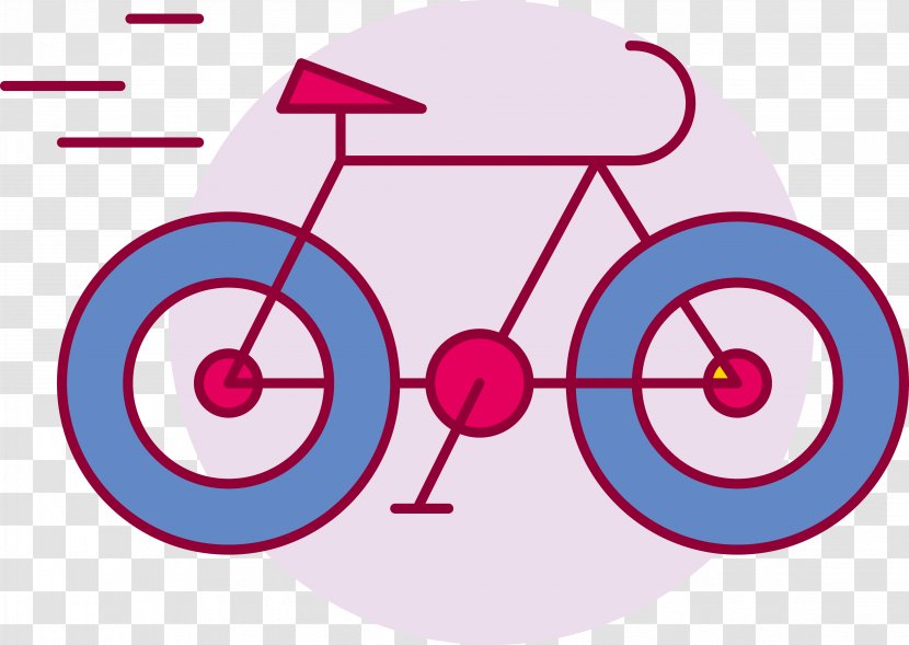 Euclidean Vector Bicycle Cartoon - Pink - Cute Bike Transparent PNG