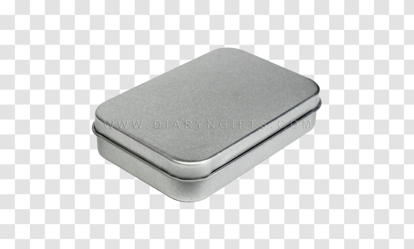 Tin Box Metal Silver Hinge - Lid Transparent PNG