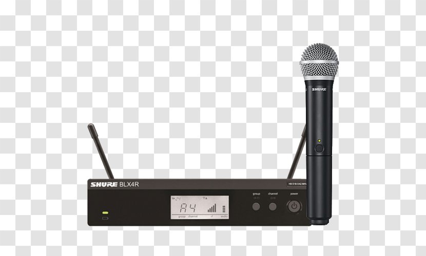 Wireless Microphone Shure BLX24R Handheld System SM58 - Orion Capsule Production Transparent PNG