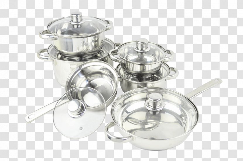 Silver Cookware Stock Pots Frying Pan - Pot - Steel Transparent PNG