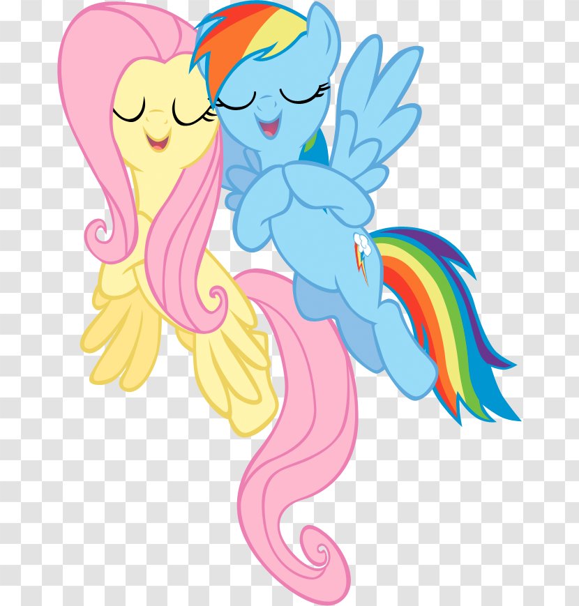 Rainbow Dash Fluttershy Rarity Applejack - My Little Pony Transparent PNG