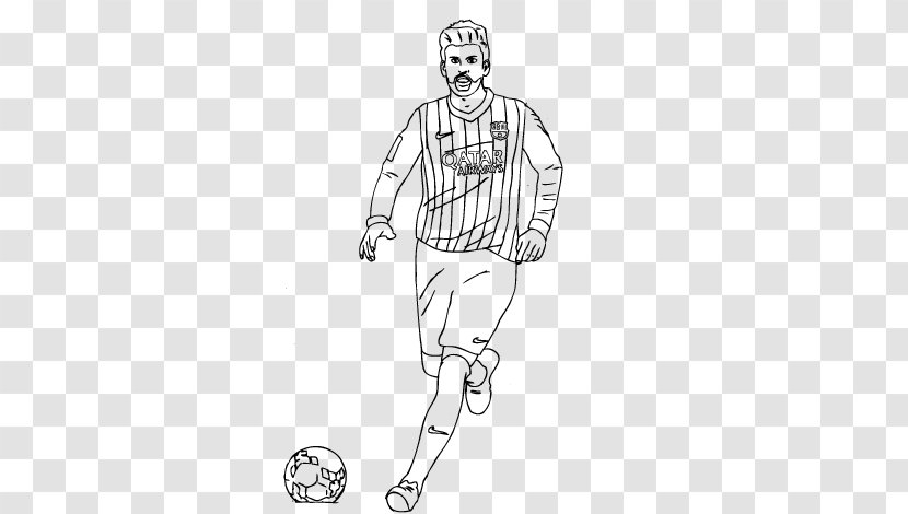 Football Pitch Player Drawing Baliza - Heart - Gerard Pique Transparent PNG