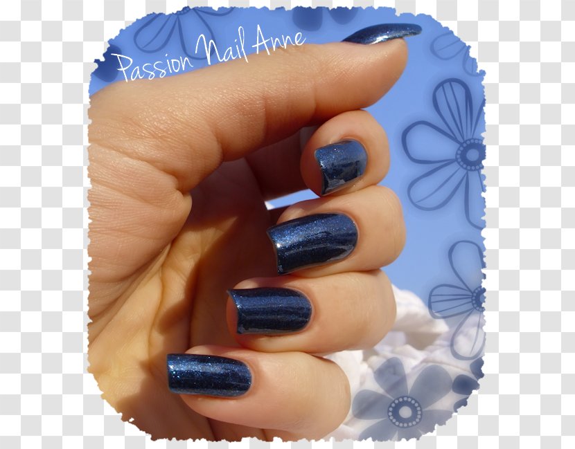 Nail Polish Manicure Cobalt Blue - Hand - Gourd Fruit Transparent PNG