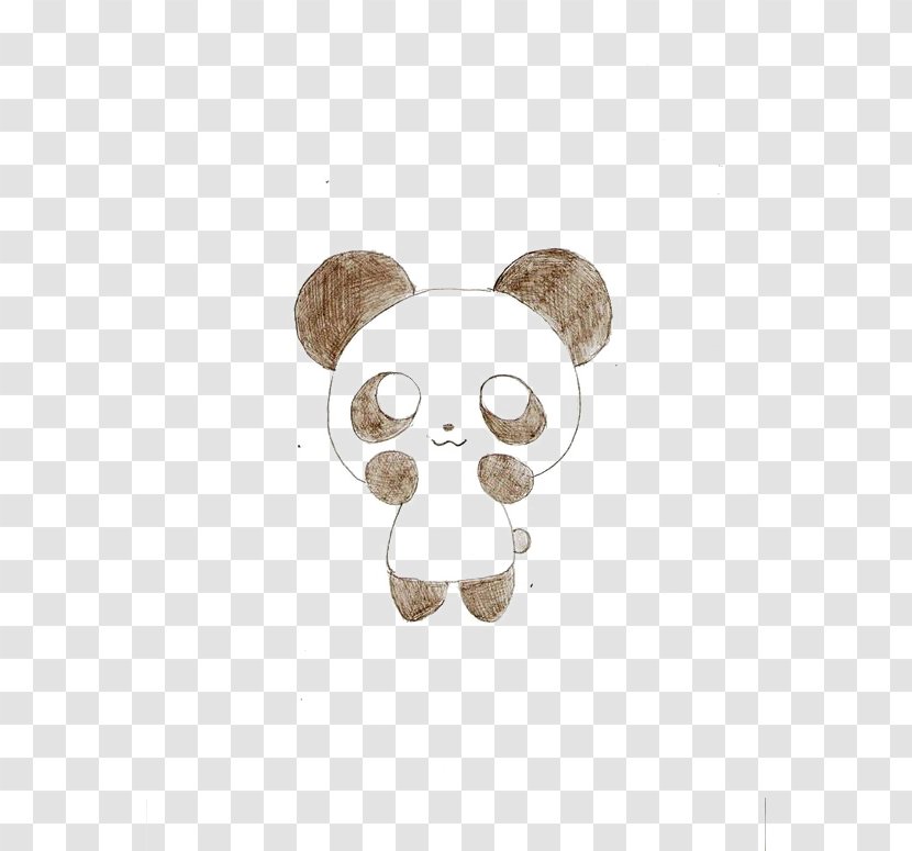 Drawing Cartoon Pencil Painting Sketch - Watercolor - Hand-painted Panda Transparent PNG