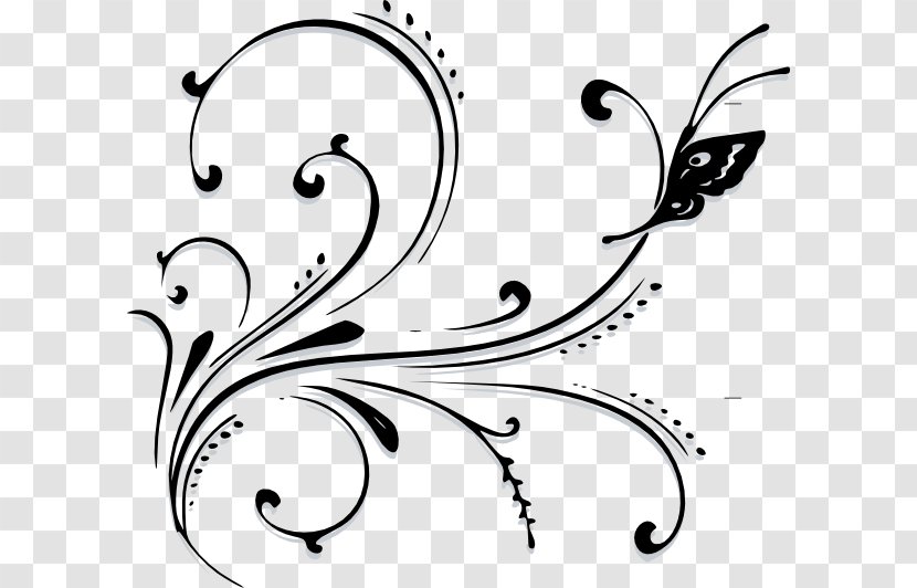 Floral Design Art Clip - Leaf - Frilly Scroll Cliparts Transparent PNG