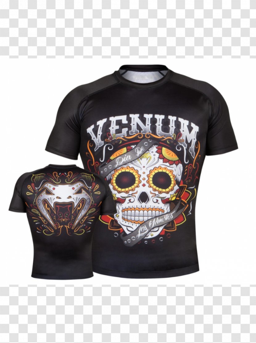 T-shirt Venum Rash Guard Sleeve - Skull Transparent PNG