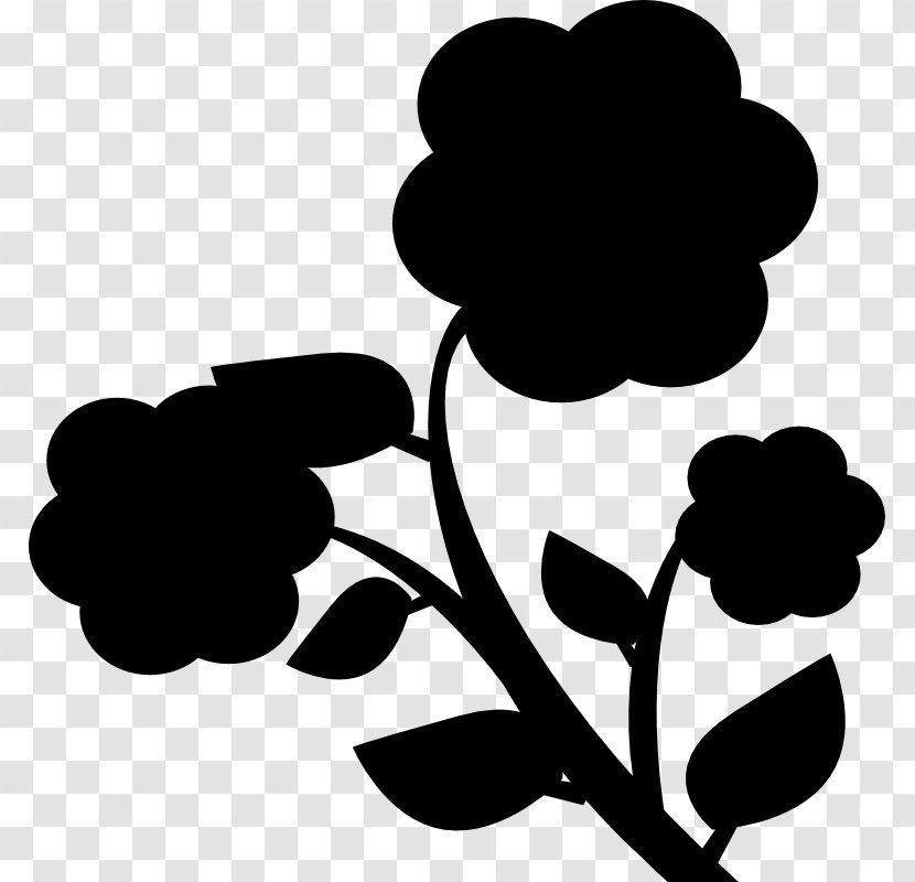 Clip Art Animation Flower Image - Animated Series - Blackandwhite Transparent PNG