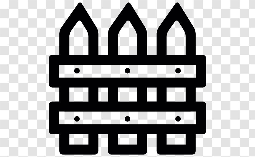 Picket Fence Garden Building - Black Transparent PNG