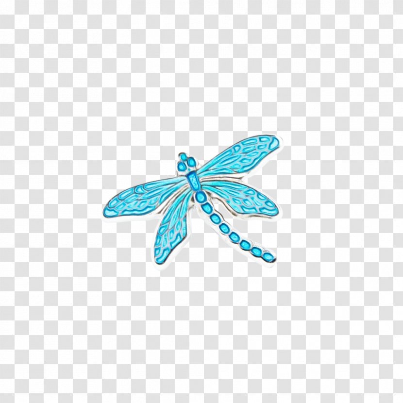 Turquoise Dragonflies And Damseflies Insect Aqua - Wet Ink - Fashion Accessory Wing Transparent PNG