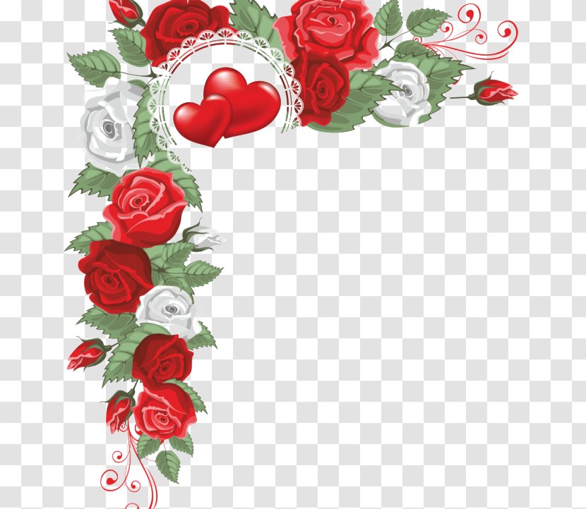 Heart Flower Clip Art - Flora - Shading Borders Transparent PNG