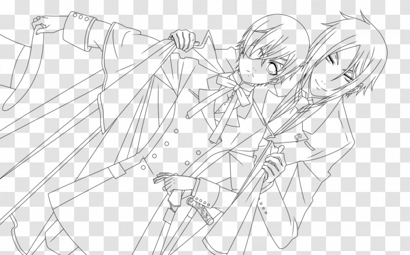 Ciel Phantomhive Sebastian Michaelis Black Butler Coloring Book Drawing - Flower - Heart Transparent PNG