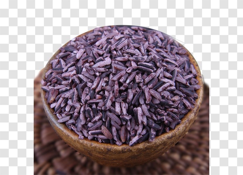Black Sesame Soup Rice Glutinous Cereal - Caryopsis - Ceramic Bowl With Purple Transparent PNG