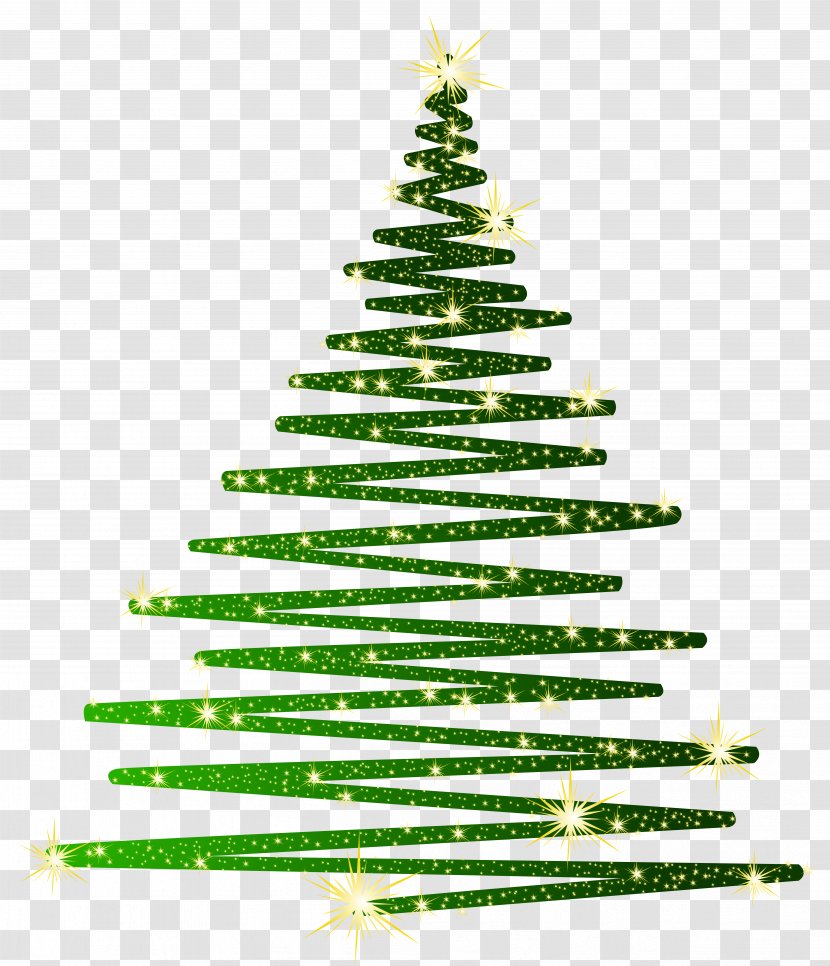 Christmas Tree Green Clip Art - Spruce - Shining Clipart Transparent PNG