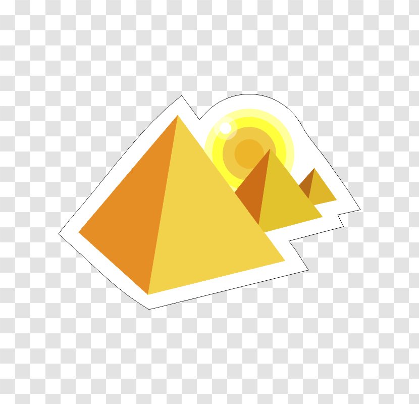 Egyptian Pyramids - Yellow - Pyramid Transparent PNG