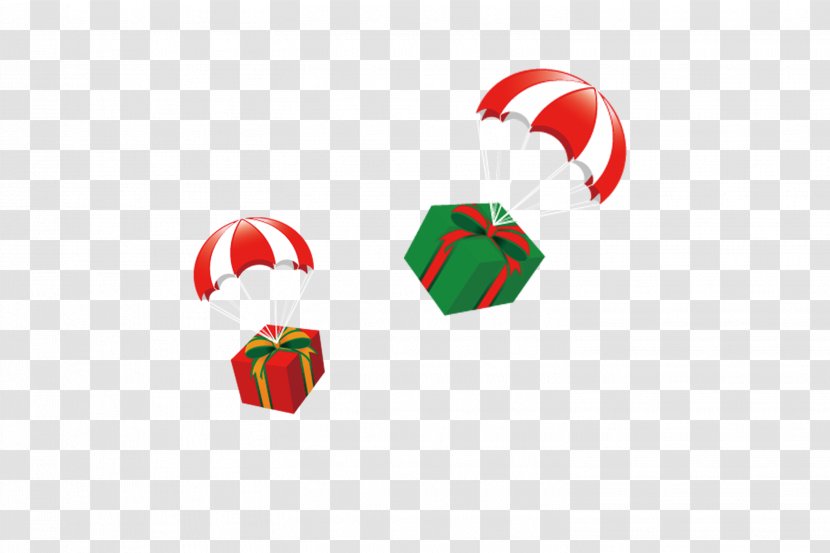 Gift Icon - Pixel - Red And White Parachute Transparent PNG