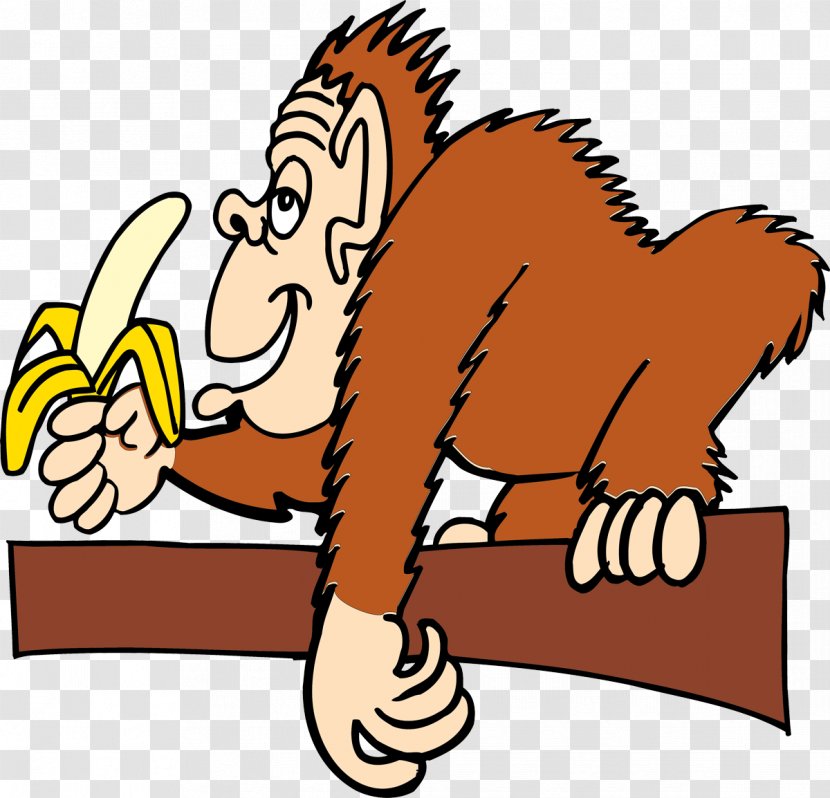 Ape Banana Monkey Clip Art - Dog Like Mammal - Gorilla Transparent PNG