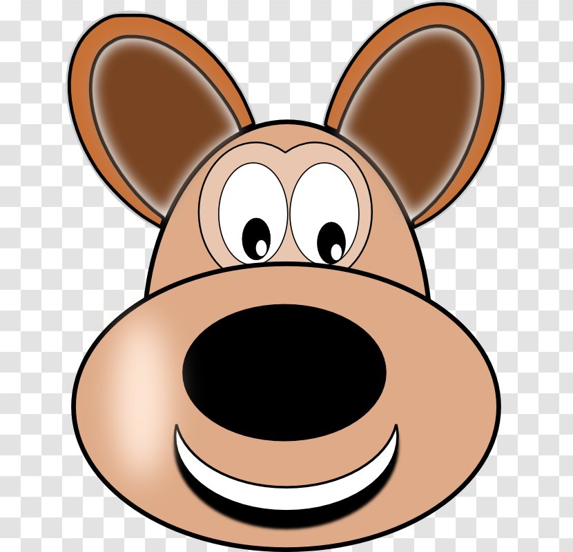 Dog Puppy Cartoon Face Clip Art - Pixabay - Inkscape Forum Transparent PNG