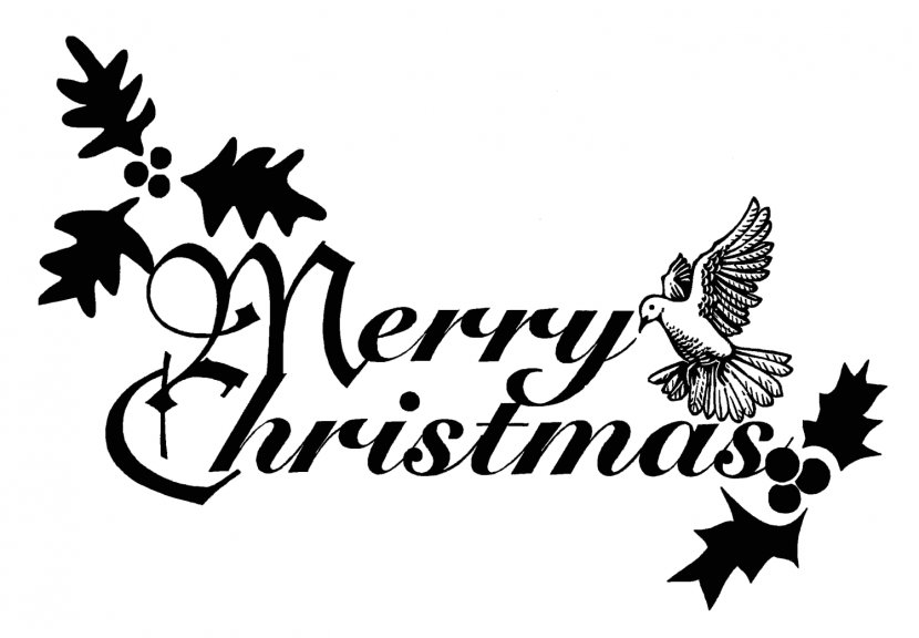 Christmas Religion Clip Art - Bird - Free Black And White Clipart Transparent PNG