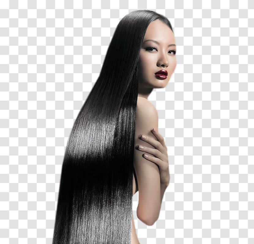 Long Hair Coloring Step Cutting Layered - Brown Transparent PNG