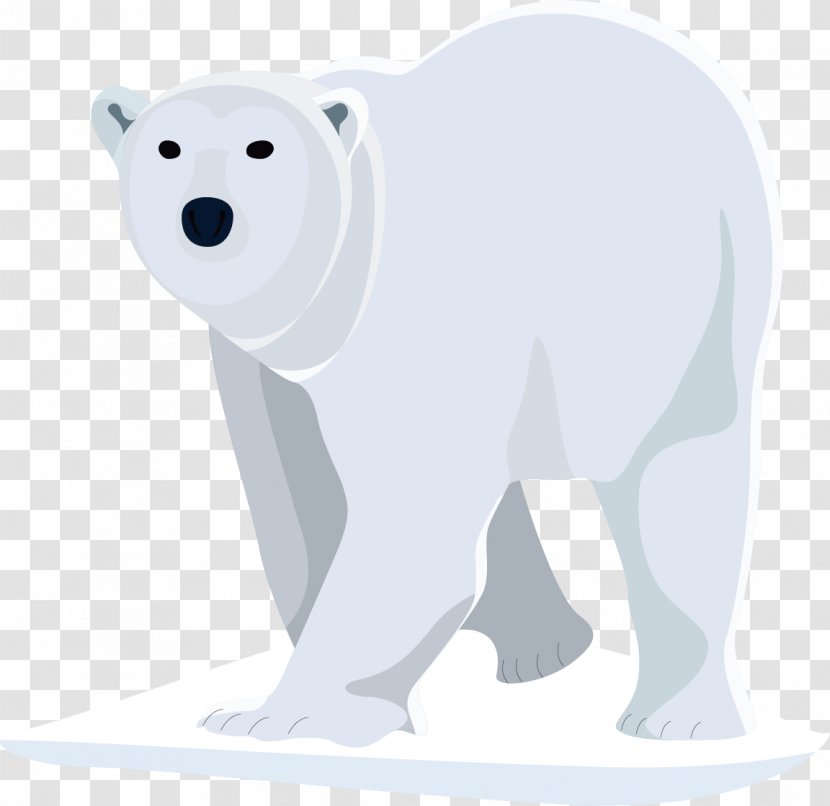 Polar Bear Arctic Euclidean Vector - Silhouette - Snow Transparent PNG