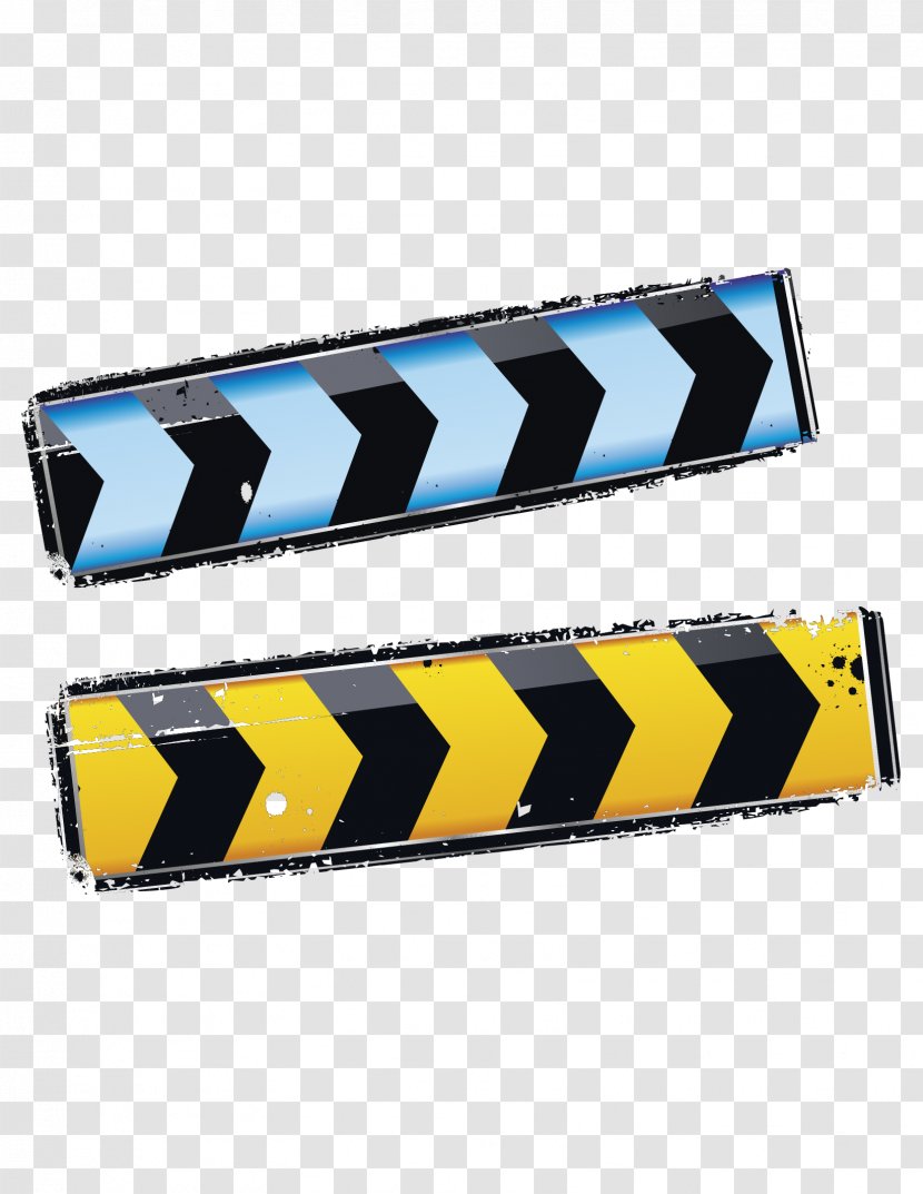 Arrow - Logo - Blue Yellow Flag Roadblocks Transparent PNG