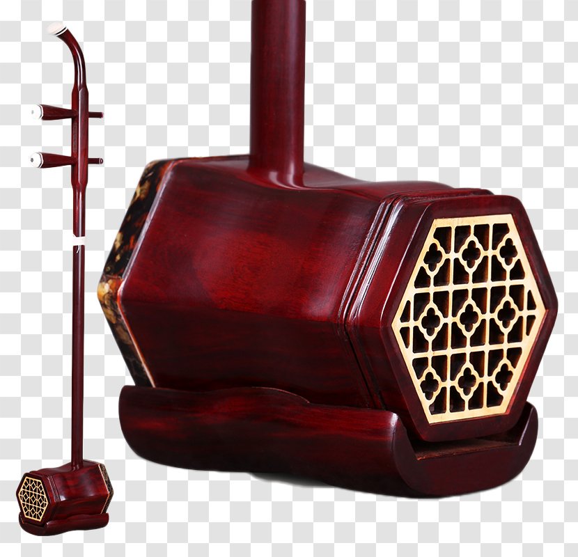 Erhu Musical Instrument Violin String - Flower - Africa Lobular Red Sandalwood Transparent PNG