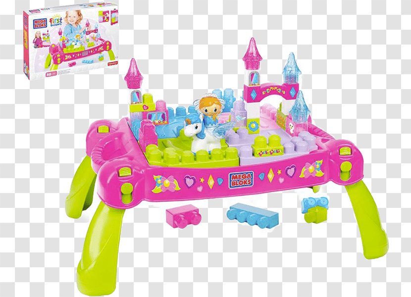 Table Mega Brands Bloks First Builders Lil' Princess Shimmering Palace Tubtown Toy Block フィッシャープライス メガブロック CNM42 - Big Building Bag Transparent PNG