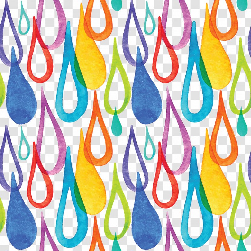 Watercolor Painting Graphic Design - Rain - Drops Transparent PNG