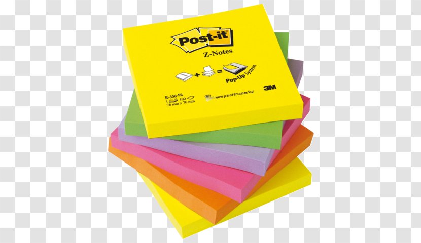 Post-it Note Paper Stationery Office Supplies Adhesive - Color - Post It Yellow Transparent PNG